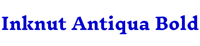 Inknut Antiqua Bold 字体